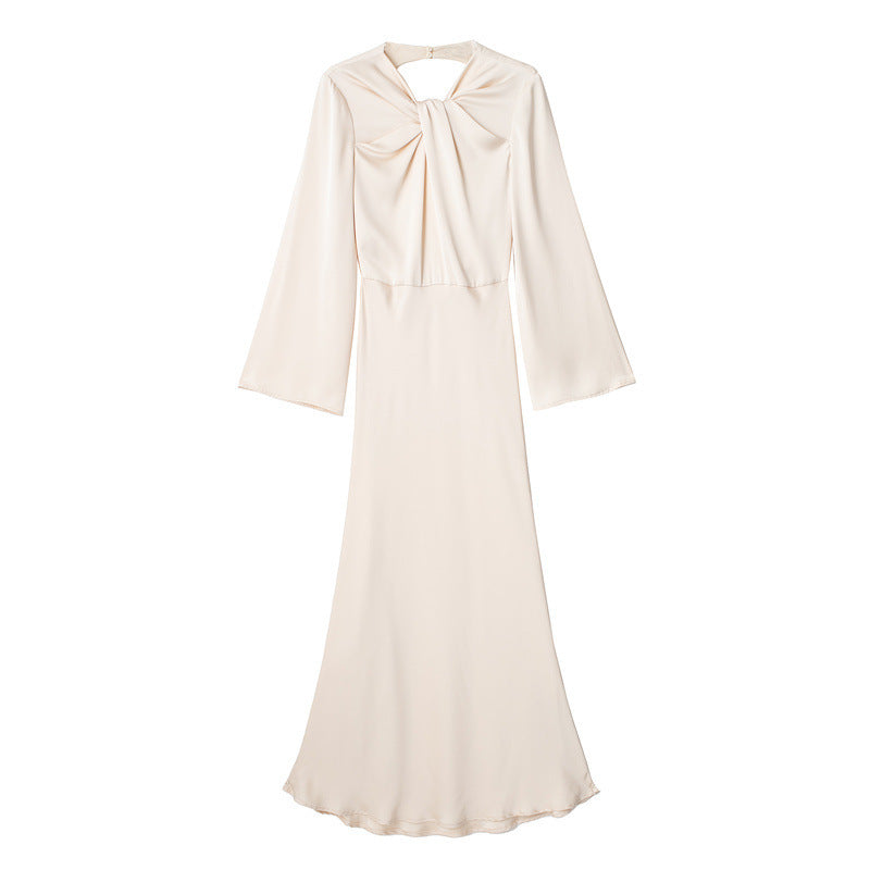 European And American Style Women's Backless Satin Dresses