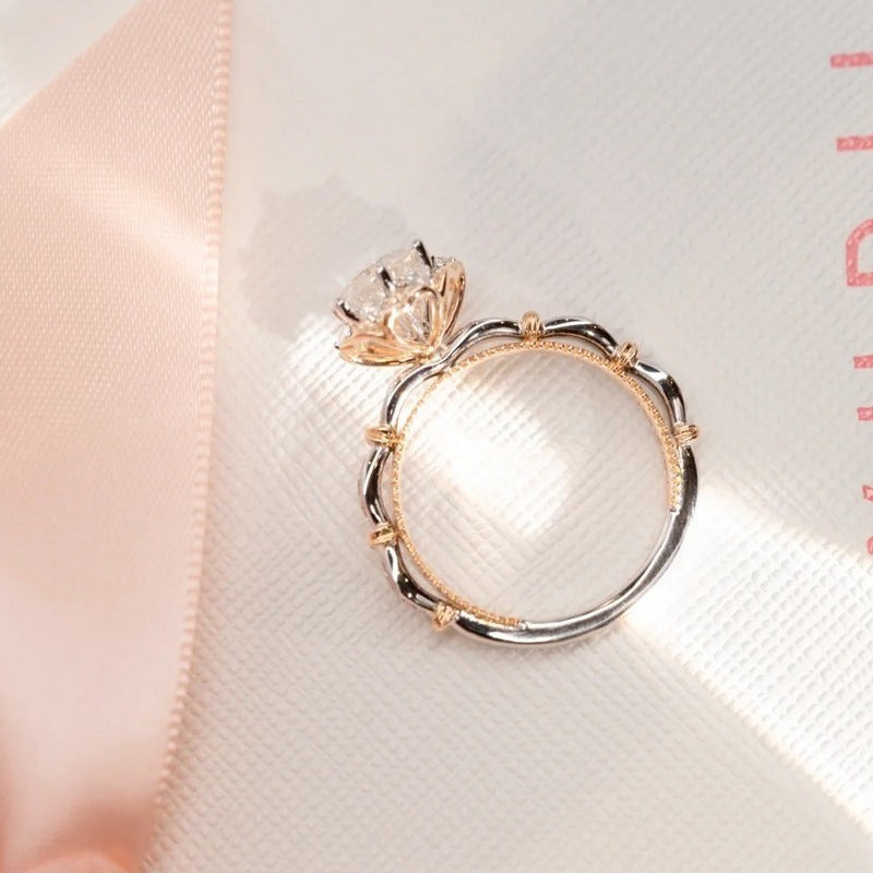 Blooming Rose Bridal Ring