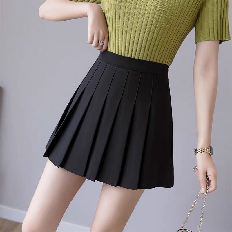 Solid Color Skirt Hip Skirt Anti-exposure High Waist Skirt