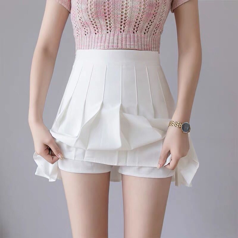 Solid Color Skirt Hip Skirt Anti-exposure High Waist Skirt