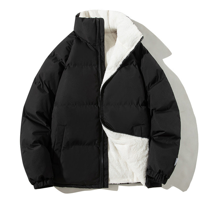 Couples Coat for Fashion Winter Warm Plush Thickened Jacket