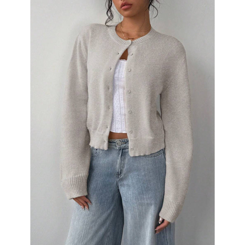 Chic Long Sleeved Knitted Cardigan