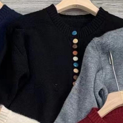Temperament Wild Western Style Youthful-looking Vintage Wine Sweater Coat