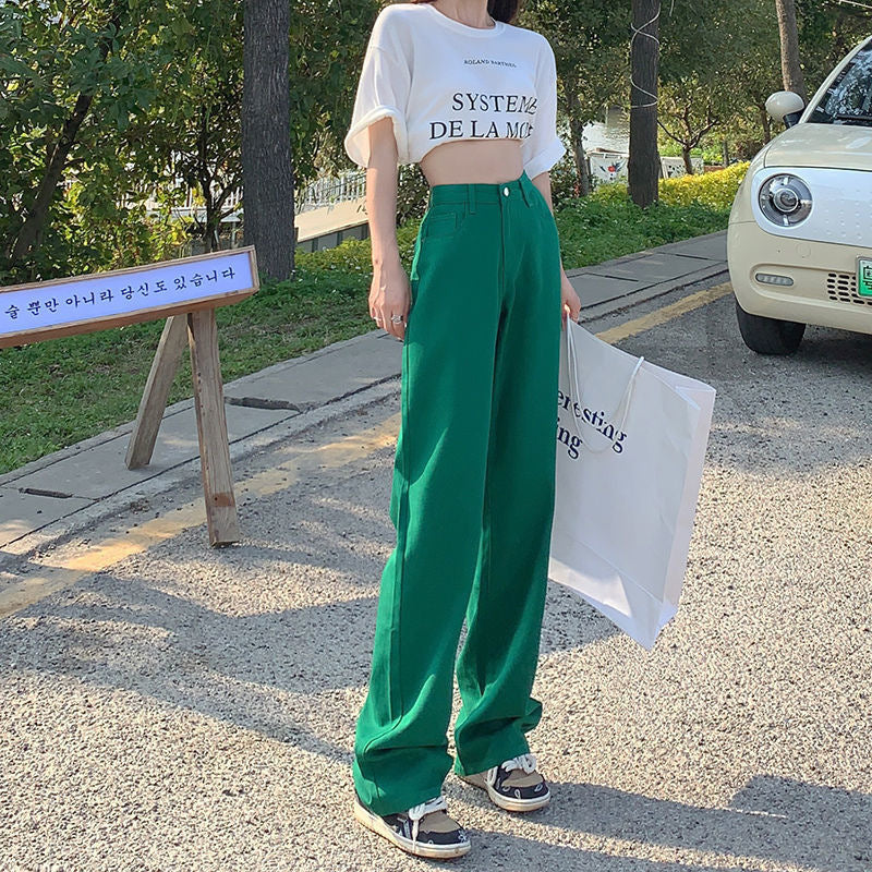 Brown Jeans For Women's New Straight And Loose Fit