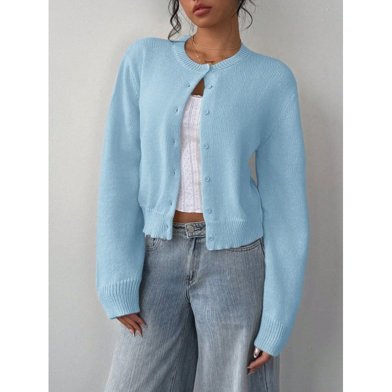 Chic Long Sleeved Knitted Cardigan