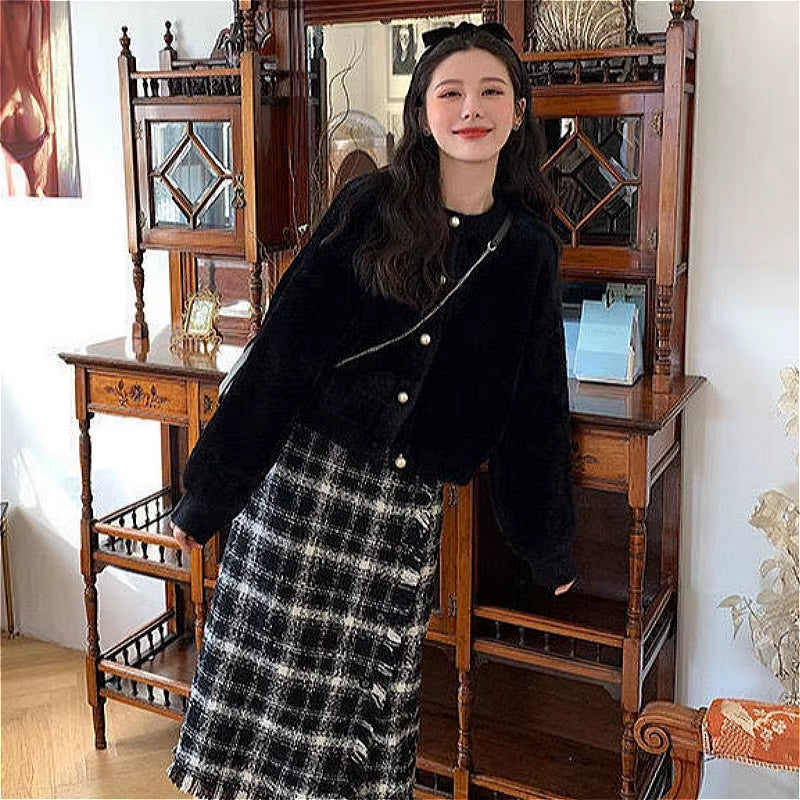 Cardigan Women Solid Knitted Retro Popular Korean Style Jumper Sweaters Newest Daily All-Match Loose O-Neck Vintage Soft Autumn