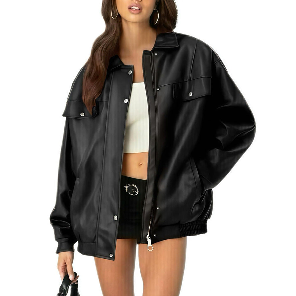 Leather Jacket Motorcycle women