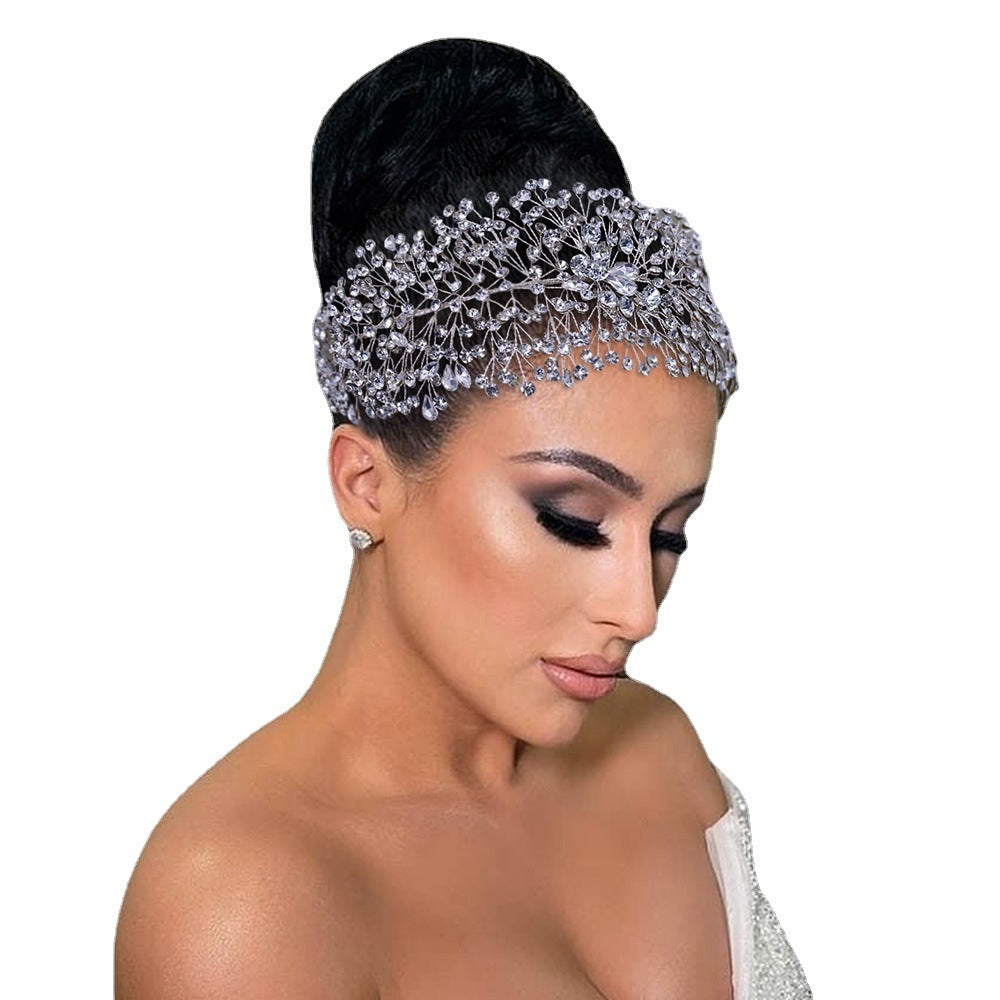 Bridal Headwear Hair Accessories, Handmade Rhinestone Hair Band