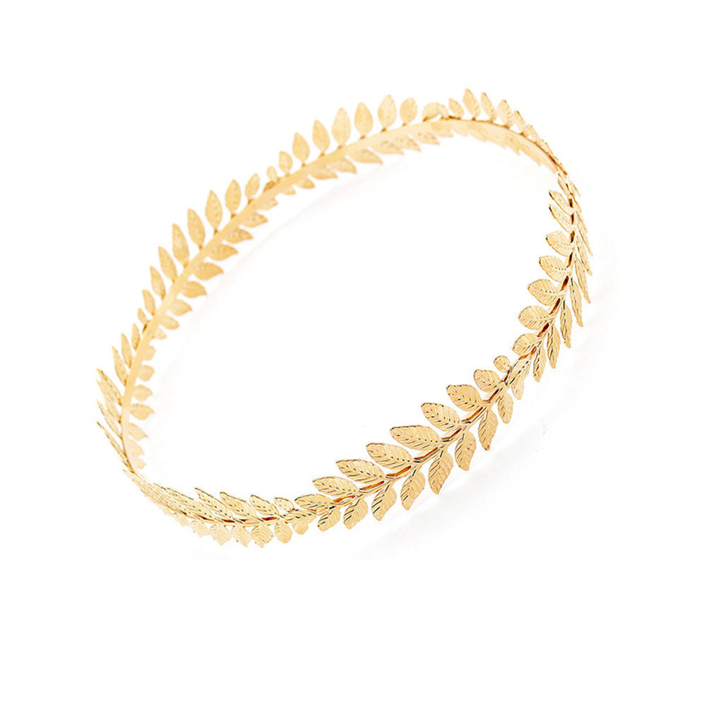 Golden Olive Branch Bridal Crown