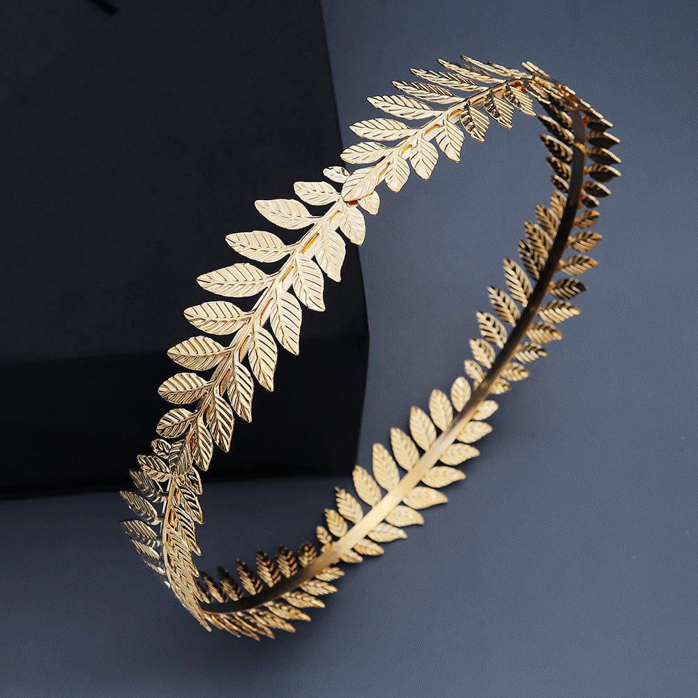 Golden Olive Branch Bridal Crown