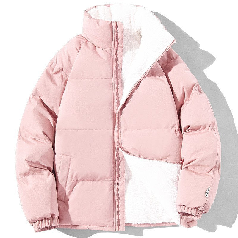 Couples Coat for Fashion Winter Warm Plush Thickened Jacket