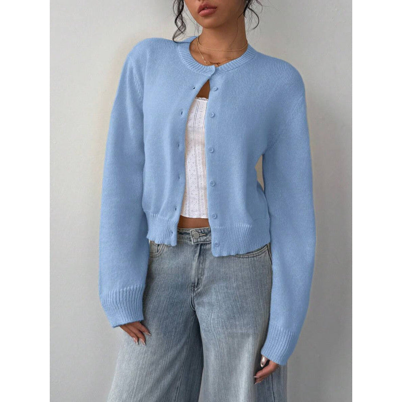 Chic Long Sleeved Knitted Cardigan