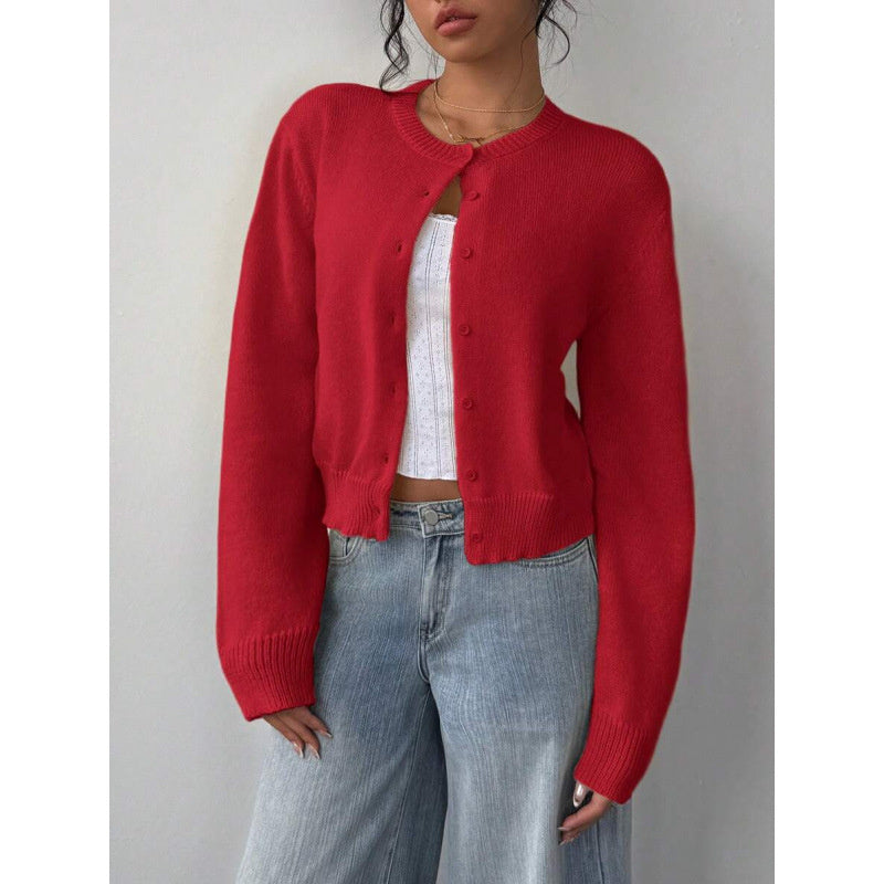 Chic Long Sleeved Knitted Cardigan