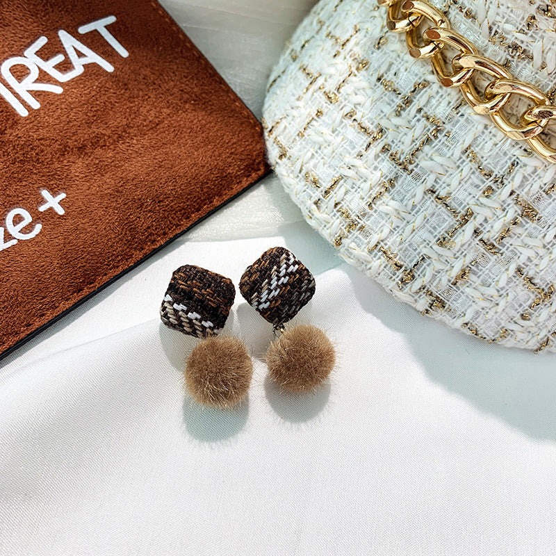 Women's brown earrings