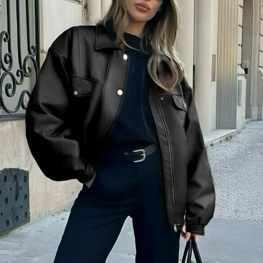 Leather Jacket Motorcycle women