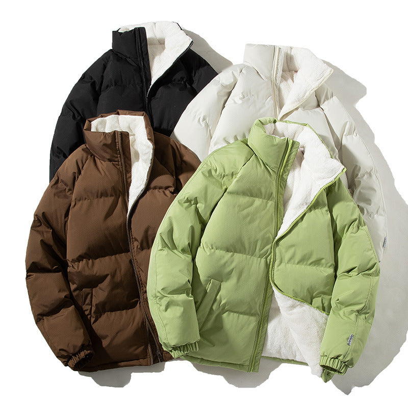 Couples Coat for Fashion Winter Warm Plush Thickened Jacket