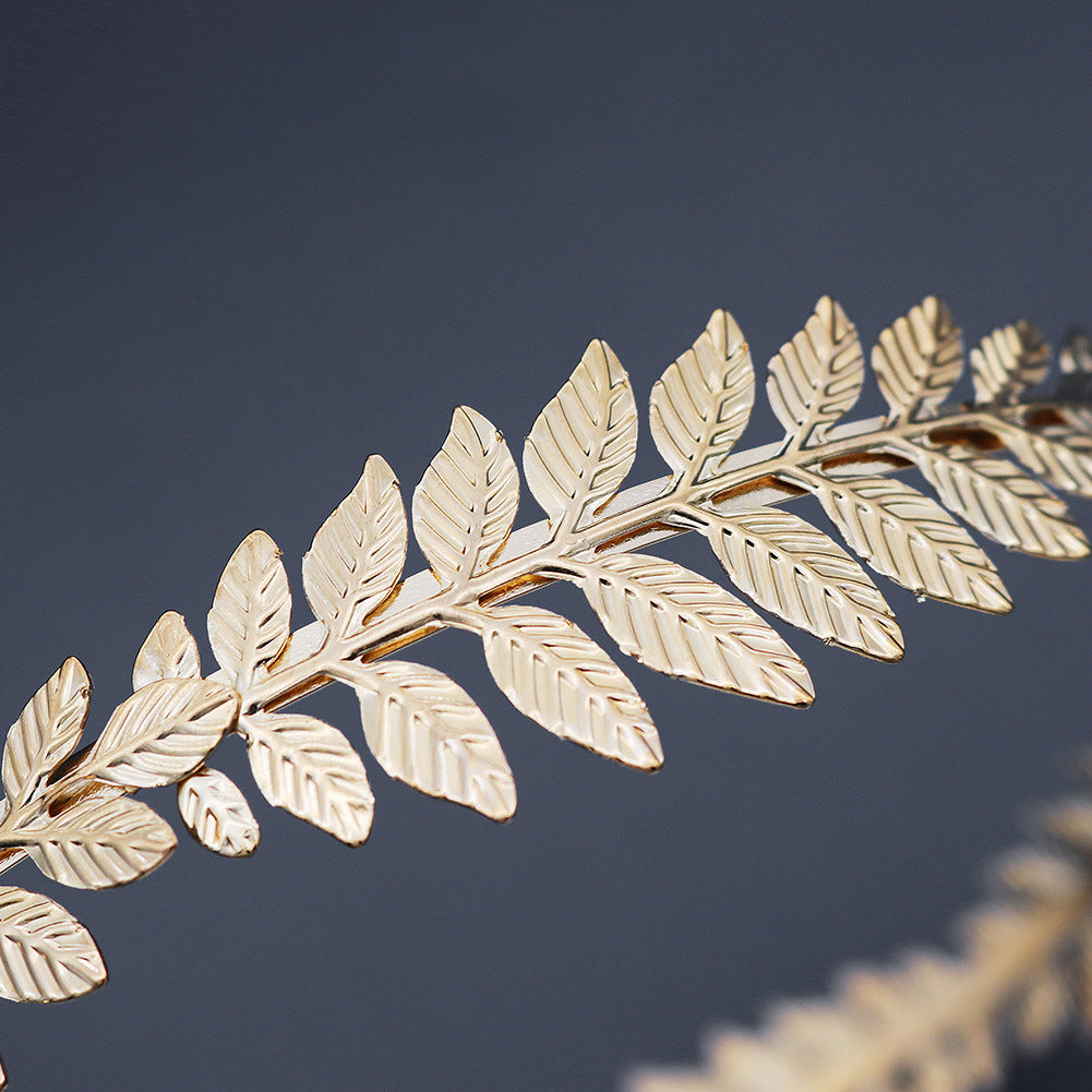 Golden Olive Branch Bridal Crown