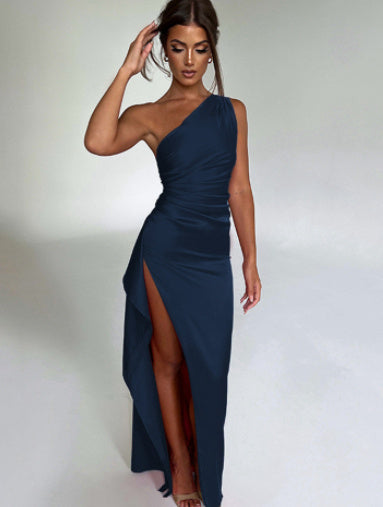 The Goddess Glow Sexy Summer Elegant Slim-fit Solid Color Satin Dresses For Women