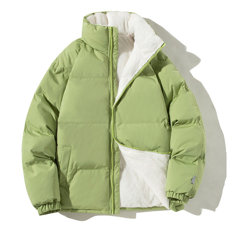 Couples Coat for Fashion Winter Warm Plush Thickened Jacket
