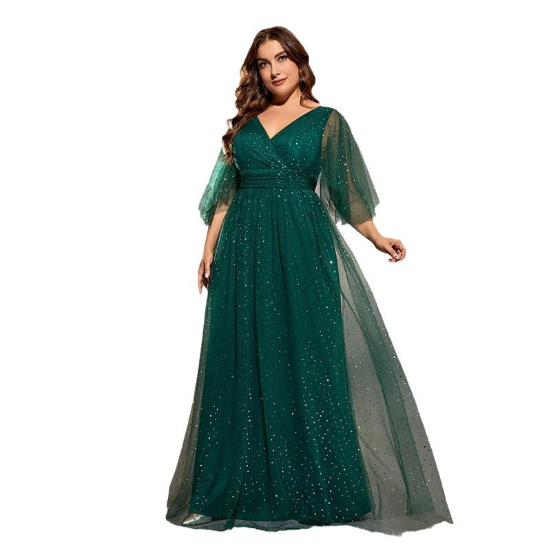 Banquet Evening Dress Choir Plus Size Long Style And Green