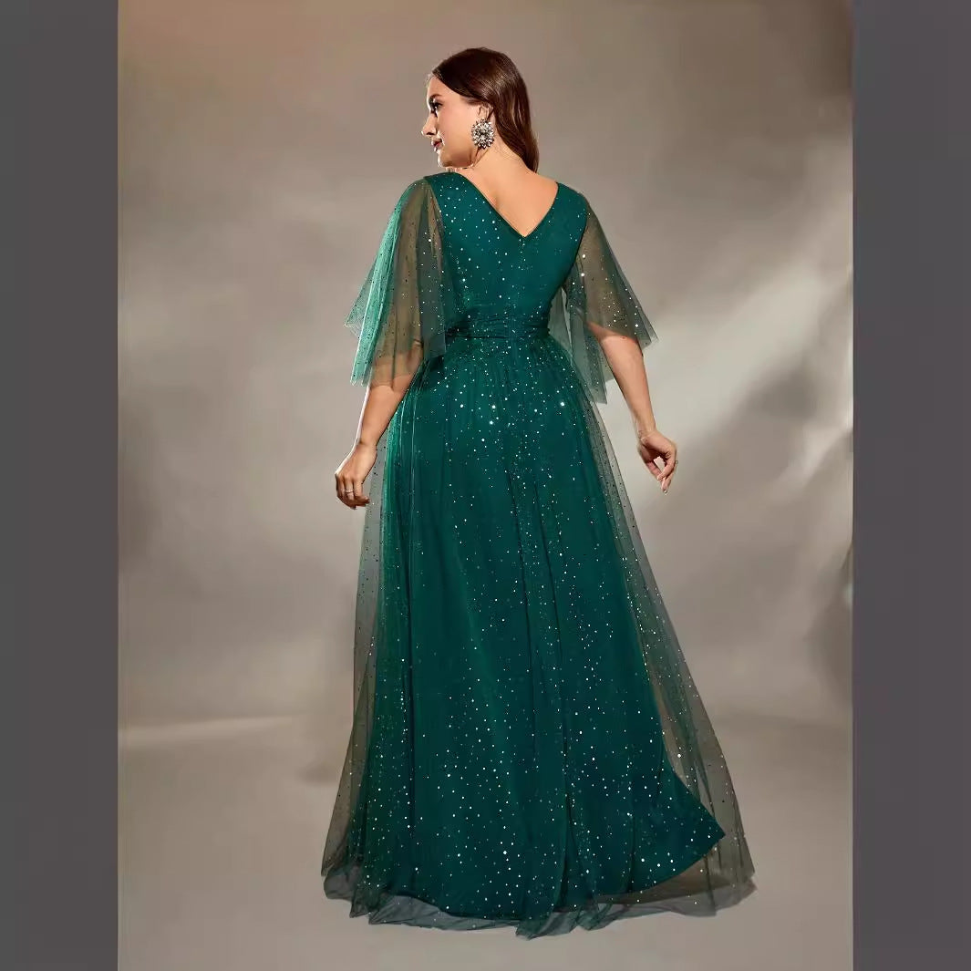 Banquet Evening Dress Choir Plus Size Long Style And Green
