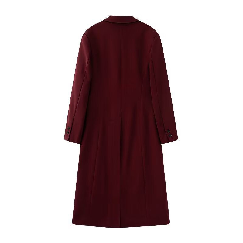 Thin Women's Slim Temperament Long Overcoat Outerwear