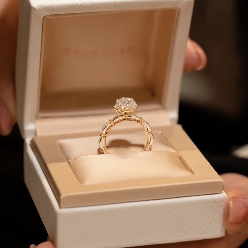 Blooming Rose Bridal Ring