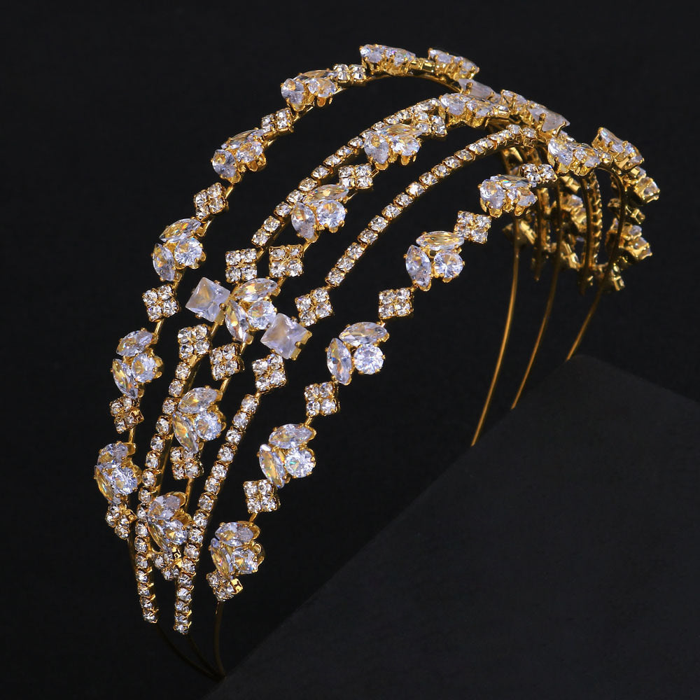 Multi-layer Zircon Fashion Bridal Wedding Hair Band