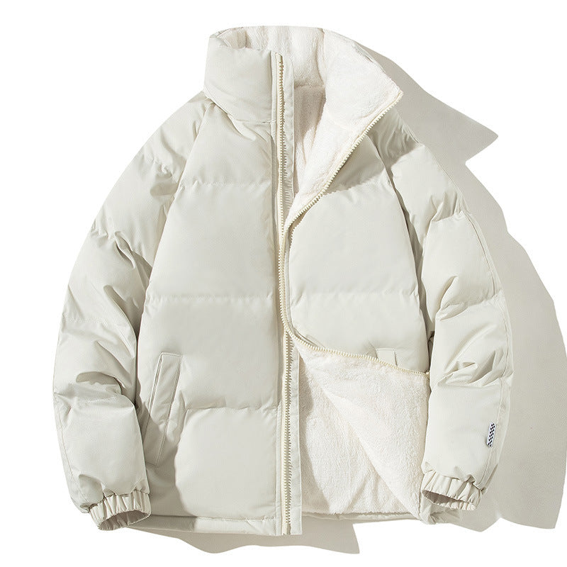 Couples Coat for Fashion Winter Warm Plush Thickened Jacket