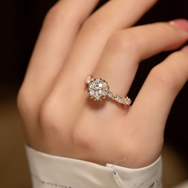 Blooming Rose Bridal Ring