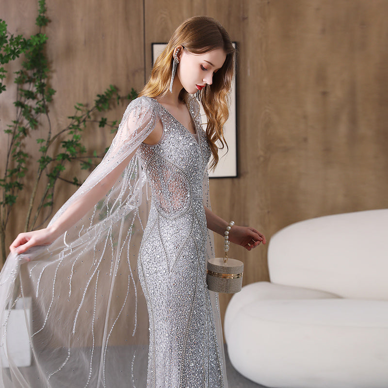 QUEEN dress 👑👗 , Slimming Fishtail Host Evening Dress