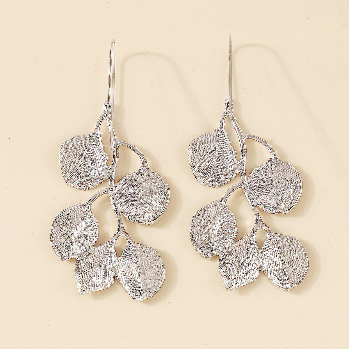 2025 Earring Necklace Luxury Metal Leaf Earrings Choker For Women Personality Jewelry Gift