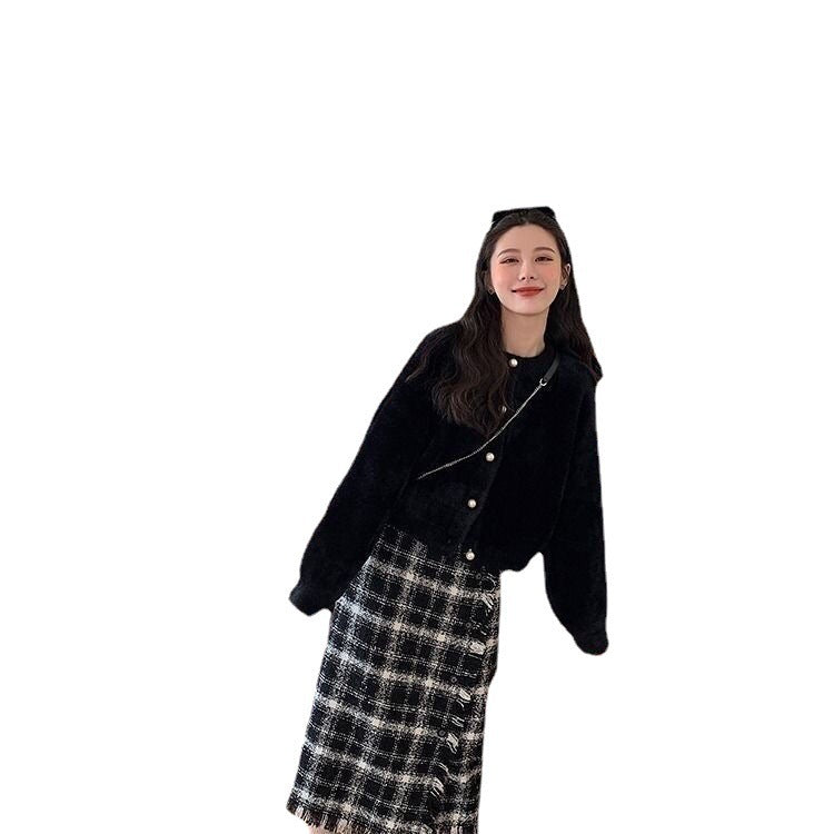 Women's Loose Lint-free Mink Fleece Sweater Coat