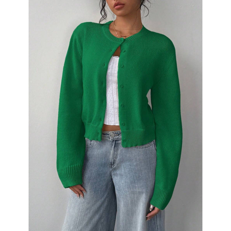 Chic Long Sleeved Knitted Cardigan