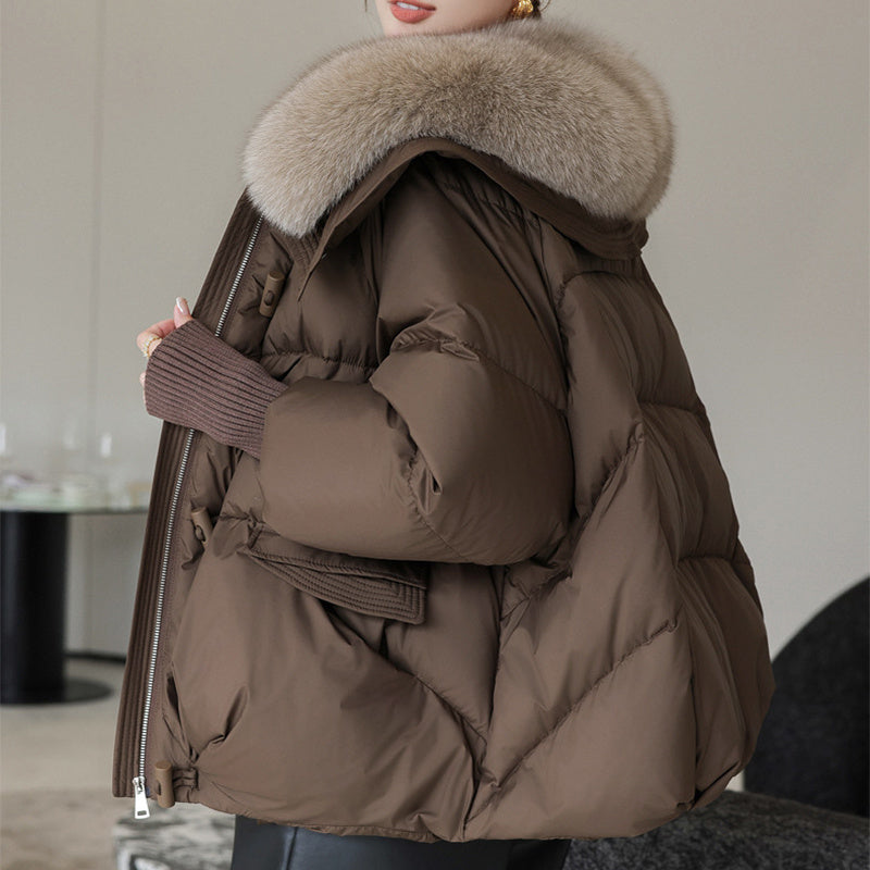 Down Cotton-padded Jacket Fur Collar for winter