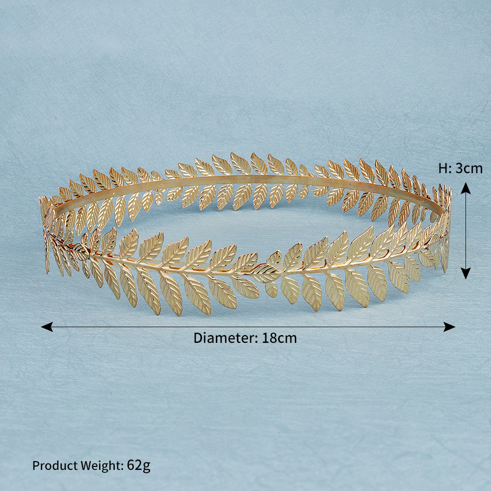 Golden Olive Branch Bridal Crown