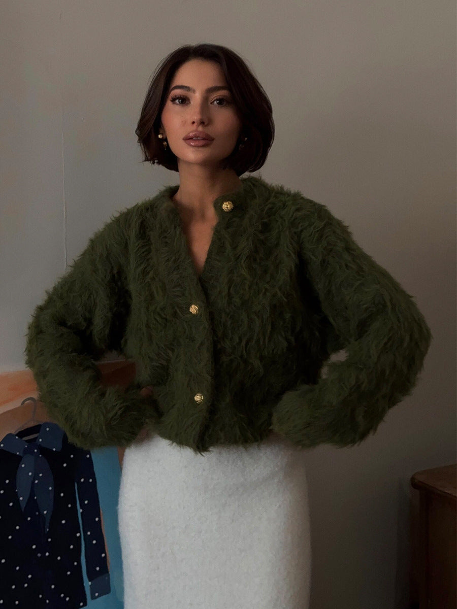 Mink Knitted Sweater Cardigan