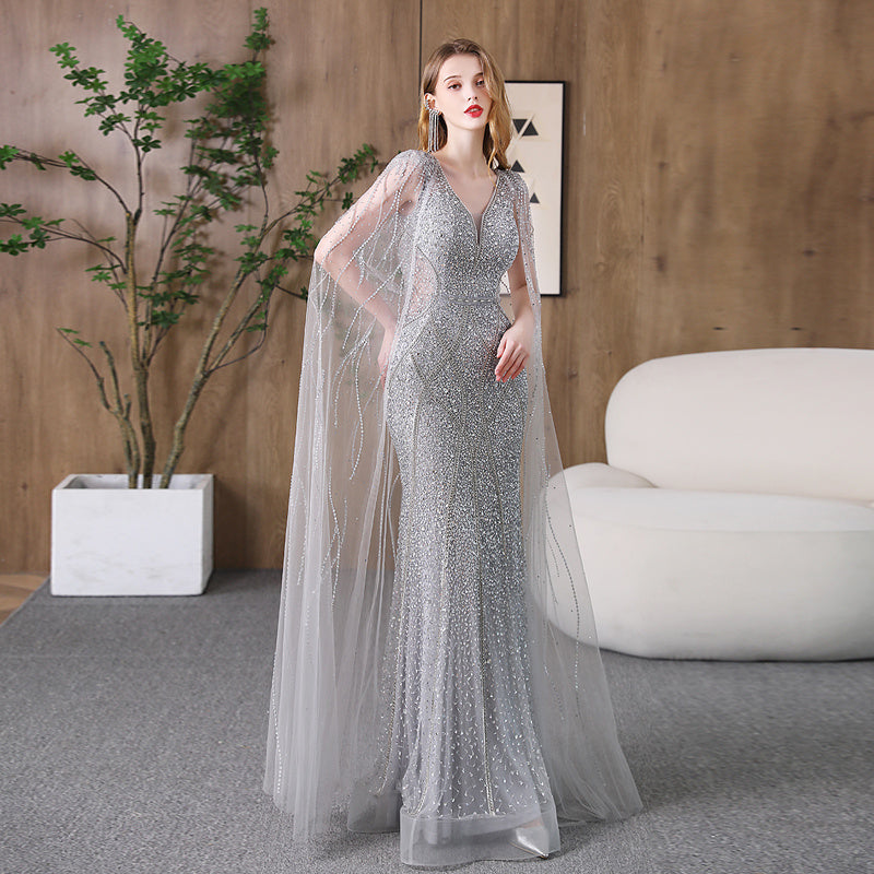 QUEEN dress 👑👗 , Slimming Fishtail Host Evening Dress