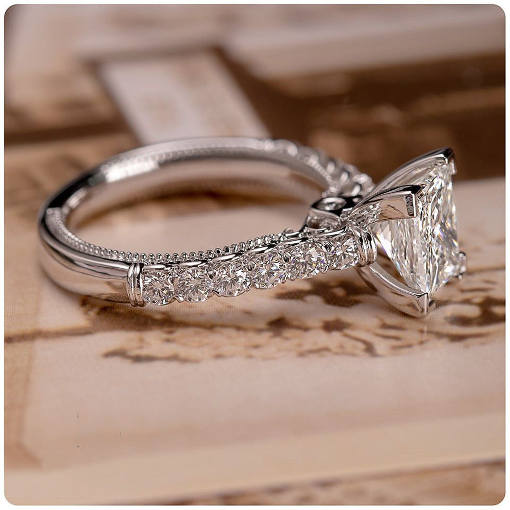 Diamond Zircon Wedding Ring