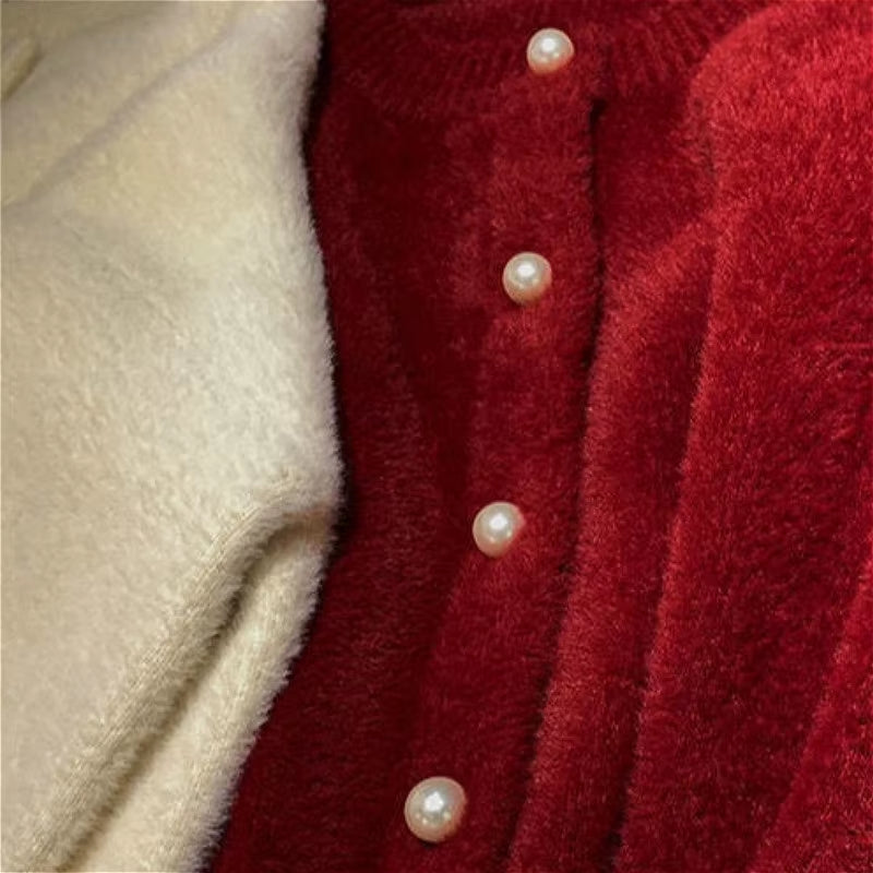 Cardigan Women Solid Knitted Retro Popular Korean Style Jumper Sweaters Newest Daily All-Match Loose O-Neck Vintage Soft Autumn