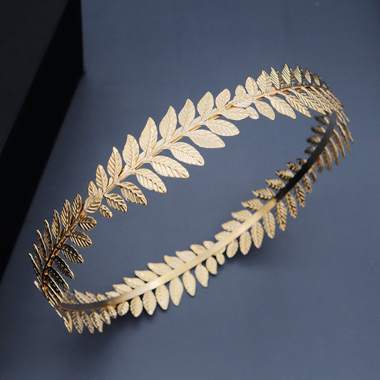 Golden Olive Branch Bridal Crown