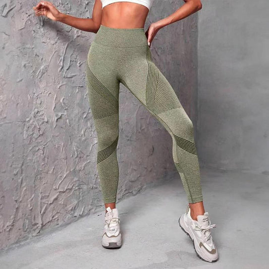 High Waist Seamless Peach Hip Belly Contracting Hip Raise Skinny Quick-drying Elastic Exercise Workout Pants