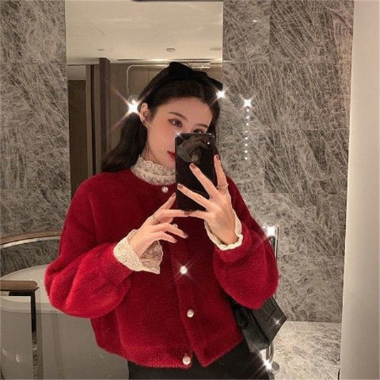 Women's Loose Lint-free Mink Fleece Sweater Coat
