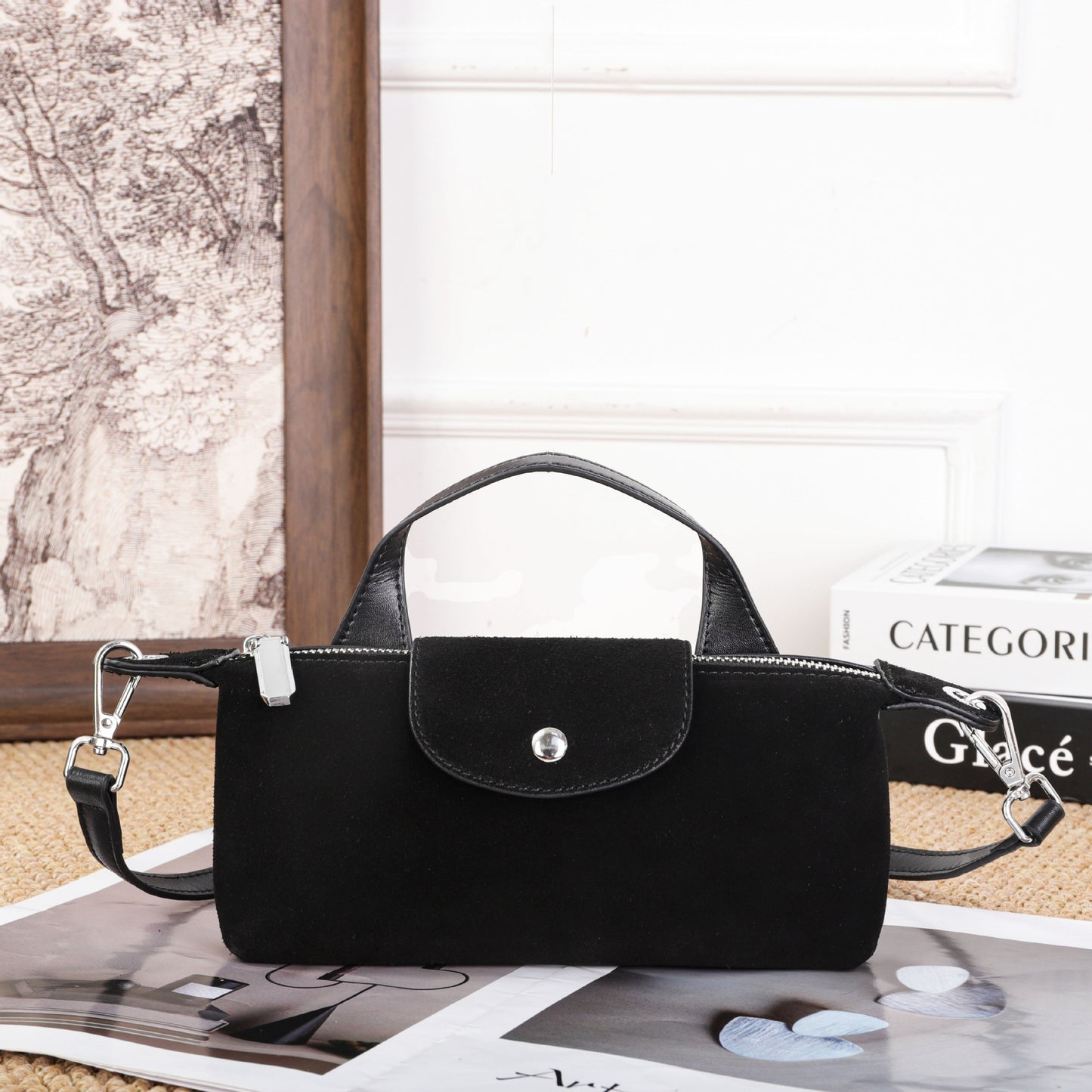 Corticbagal Women's Spliced Casual Crossbody Bag