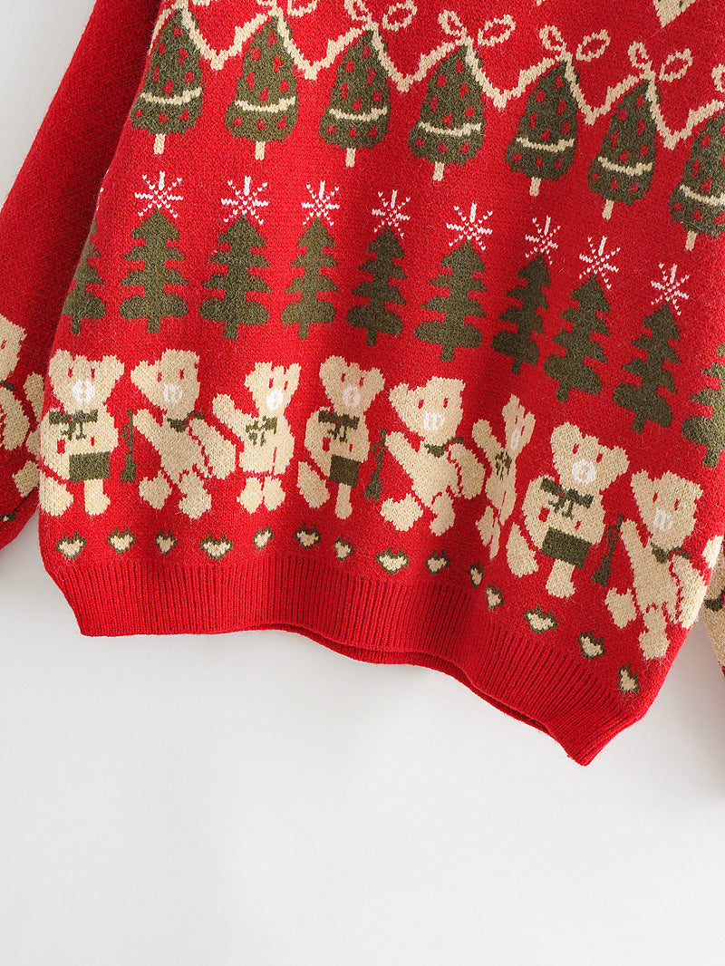 Christmas sweater women knitted pullover top