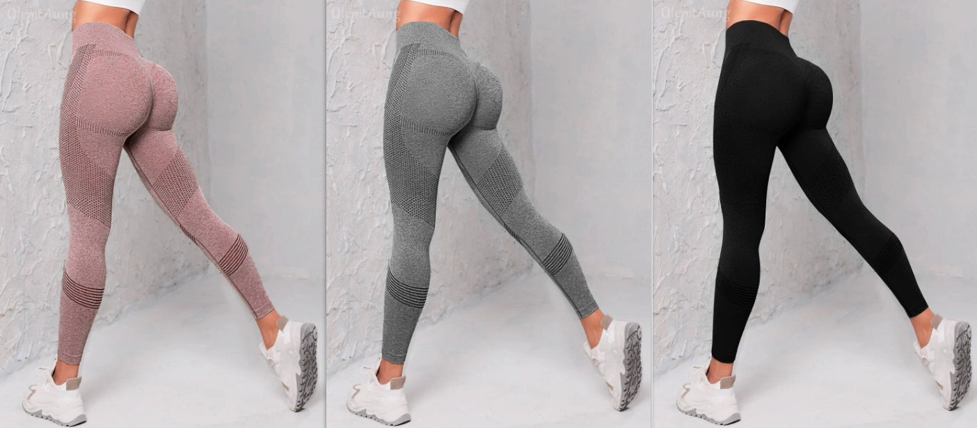 High Waist Seamless Peach Hip Belly Contracting Hip Raise Skinny Quick-drying Elastic Exercise Workout Pants
