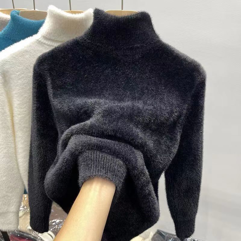 Inner Thickened Fleece-lined Top Sweater