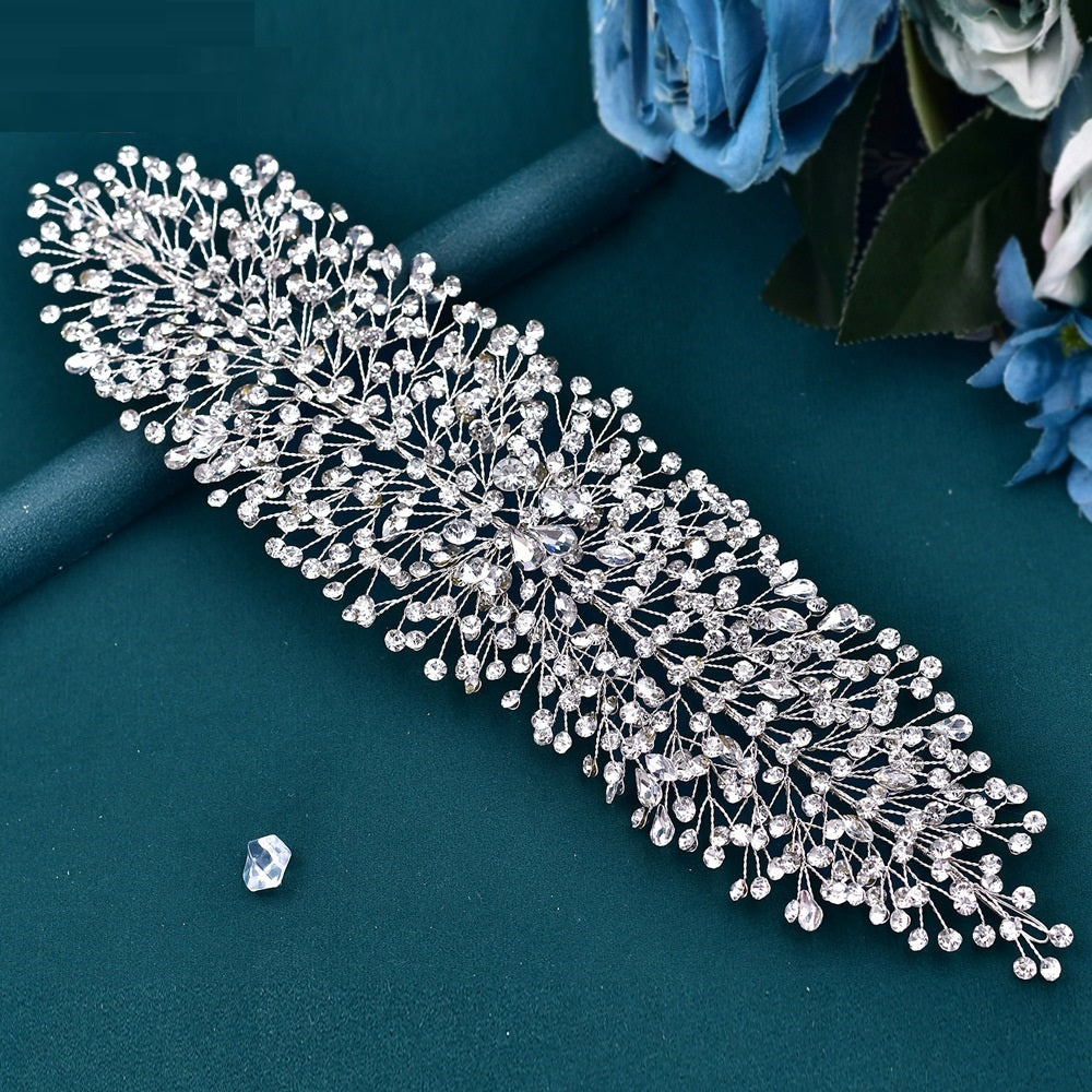 Bridal Headwear Hair Accessories, Handmade Rhinestone Hair Band