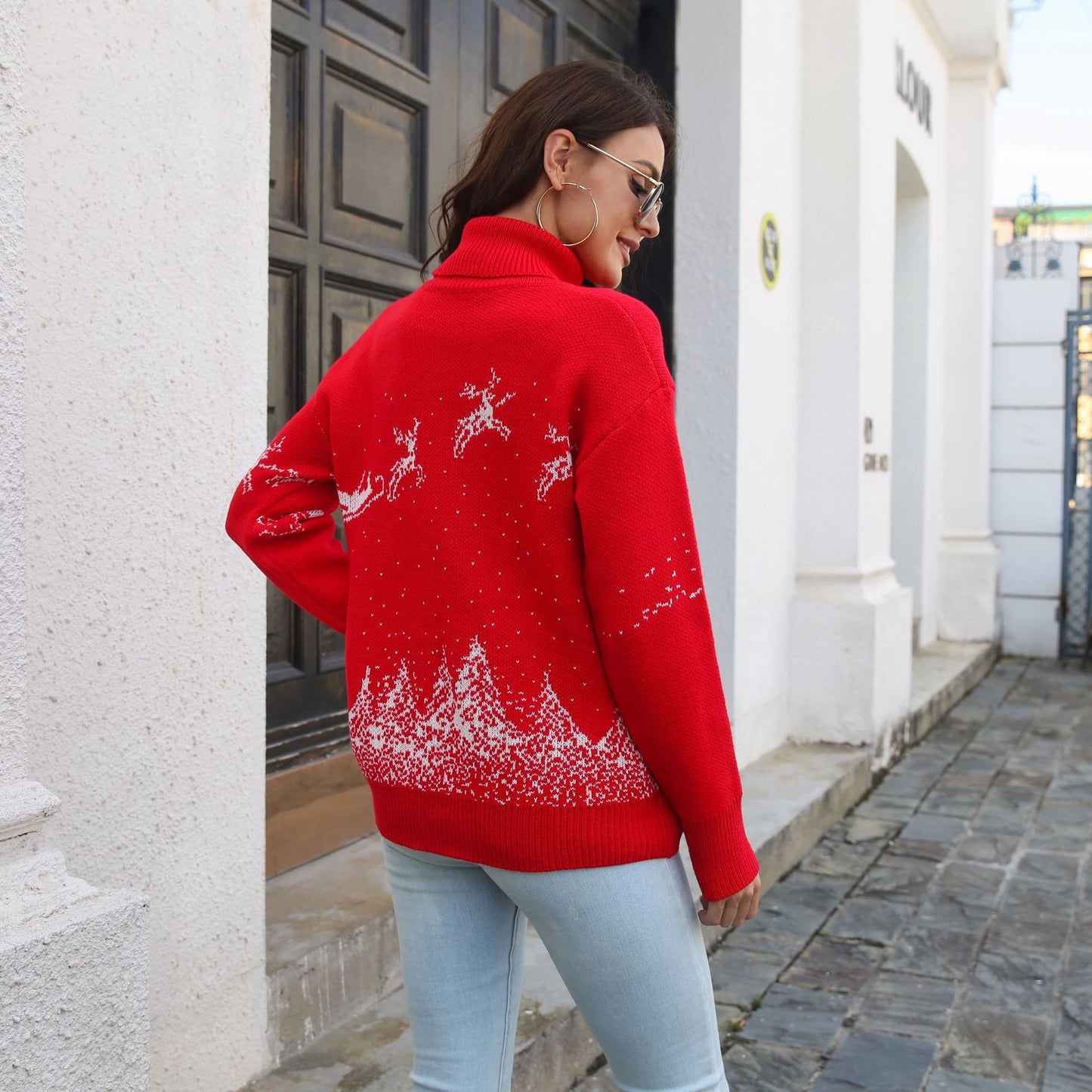 Christmas Turtleneck Sweater For Women
