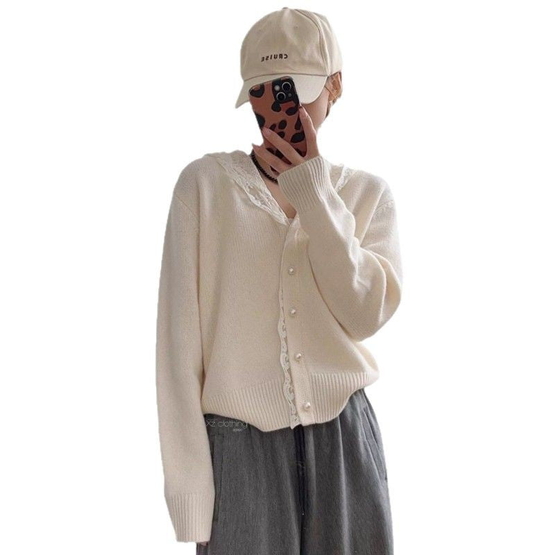 Lazy Chic Sweater Coat Loose French Top